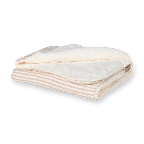 Quax Newborn Teddy-fleece-tæppe Stripe Beige White  Stripe Beige White  One Size  Beige  One Size  unisex