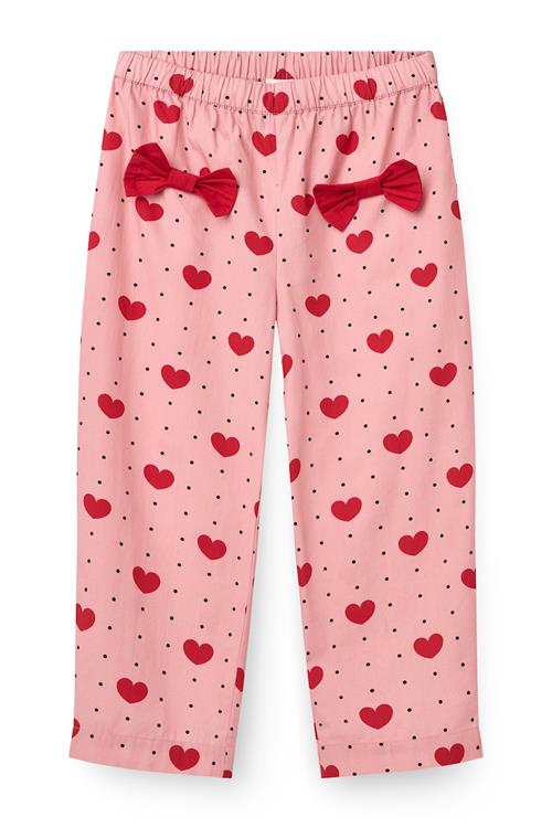 Copenhagen Colors Bukser Heart Aop  Heart Aop-98 cm  Lyserød  98 cm  Piger