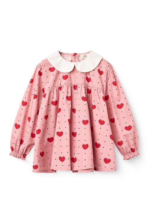 Copenhagen Colors Bluse Heart Aop  Heart Aop-98 cm  Lyserød  98 cm  Piger