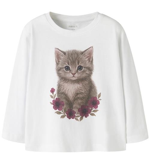 Name It Bluse - NmfVotea - Bright White/Cute Kitten