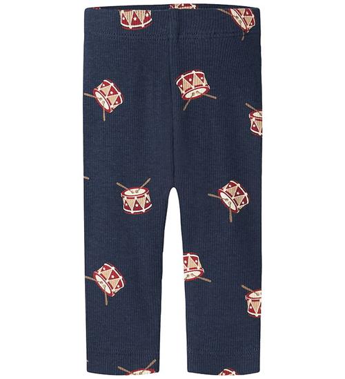 Name It Leggings - Rib - NbmRistmas - Navy Blazer/Drums