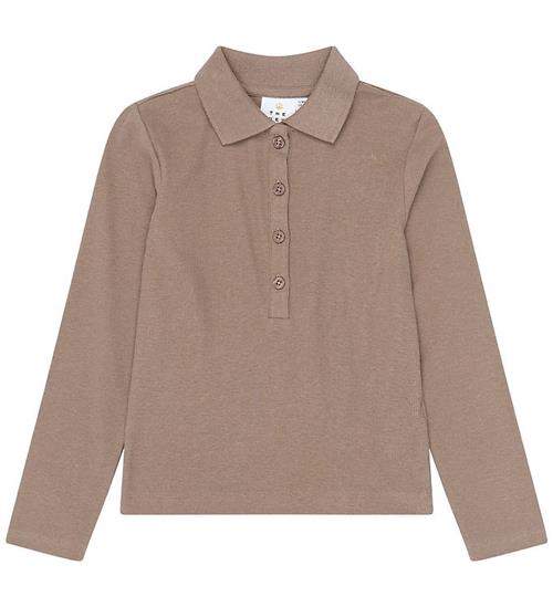The New Polobluse - Rib - TnYuta - Taupe Gray