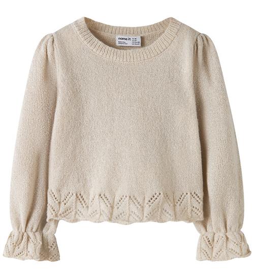 Name It Bluse - Strik - NmfRuel - Peyote Melange P/Silver Lurex