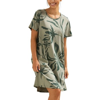 Trofé Trofe Graphic Printed Big Tee Militærgrøn  Large Dame