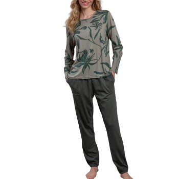 Trofé Trofe Graphic Pyjama Set Militærgrøn  Medium Dame