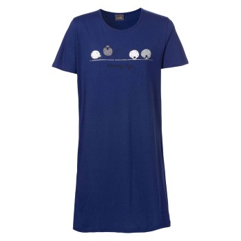 Trofé Trofe Yoga Big T Nightdress Mørkblå bomuld X-Large Dame