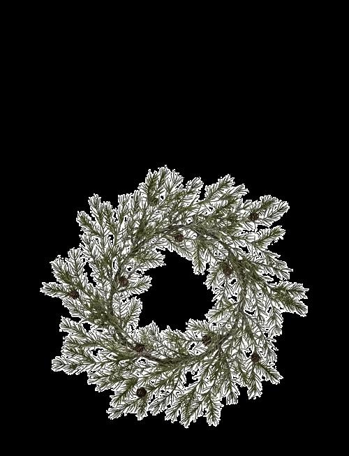 house doctor | Wreath, Hdfrost, Green | 45X45X1CM