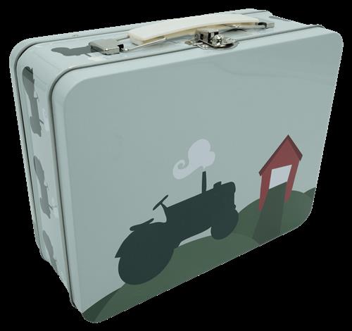 Blafre Blafre Suitcase Lunchbox - Tractor and Barn Multicolor One Size  Blå  One Size  unisex