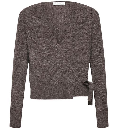 Rosemunde Cardigan - Strik - RkTinker - Wrap - Brown/Grey Melang