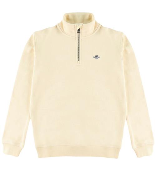 GANT Sweatshirt m. Lynlås - Shield - Creamed White