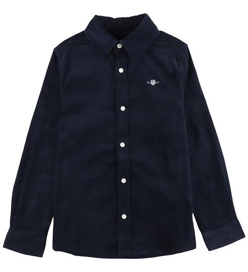 GANT Skjorte - Fløjl - Corduroy - Evening Blue