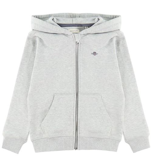 GANT Cardigan - Shield - Grey Melange