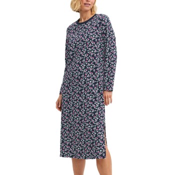 Calida Family And Friends Long Nightdress Mørkblå bomuld Large Dame