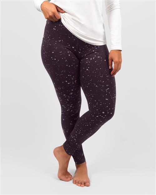 Eva Deep Plum Grunge Reflective Compression Leggings