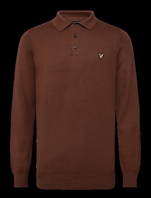 Lyle & Scott | Cotton Merino Long Sleeve Knitted Polo | M