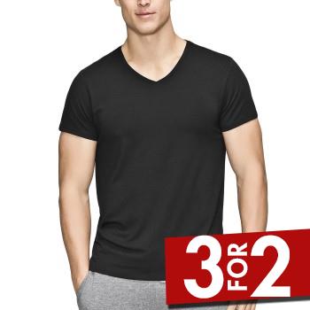 JBS of Denmark Bamboo Blend V-neck T-shirt Sort Small Herre