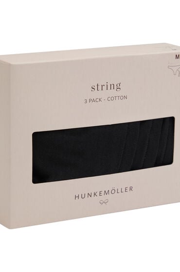Hunkemöller Multipakning af Bomuldsstringtrusser Sort