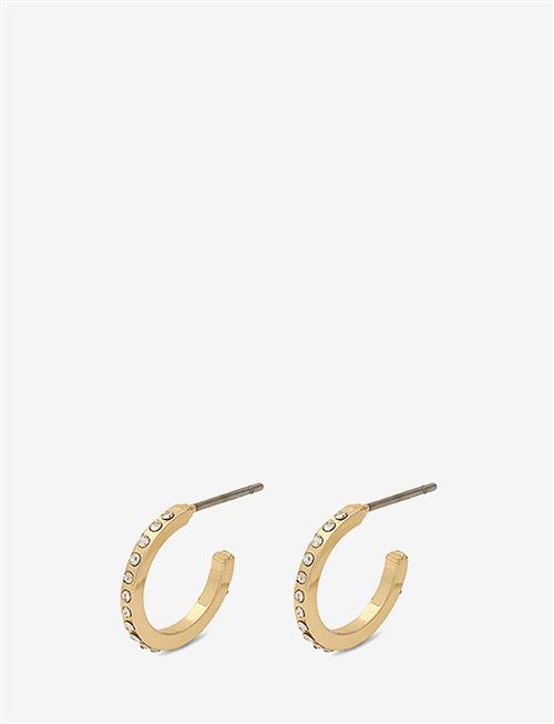 Pilgrim | Roberta Small Crystal Semi-Hoops Gold-Plated | ONE SIZE