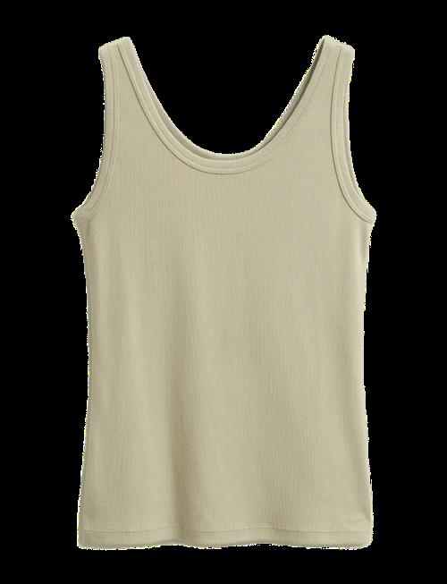 Se Gant | Slim Ribbed Tank Top | S hos Booztlet