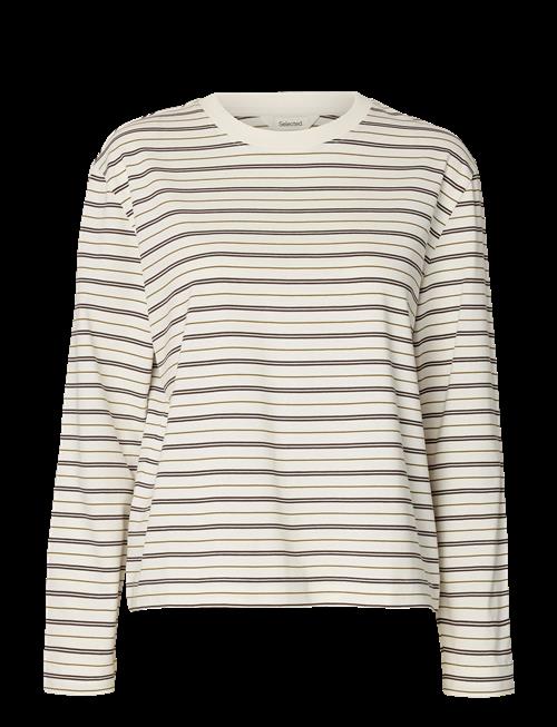 Selected | Slwessential Ls Striped Boxy Tee Noos | XL