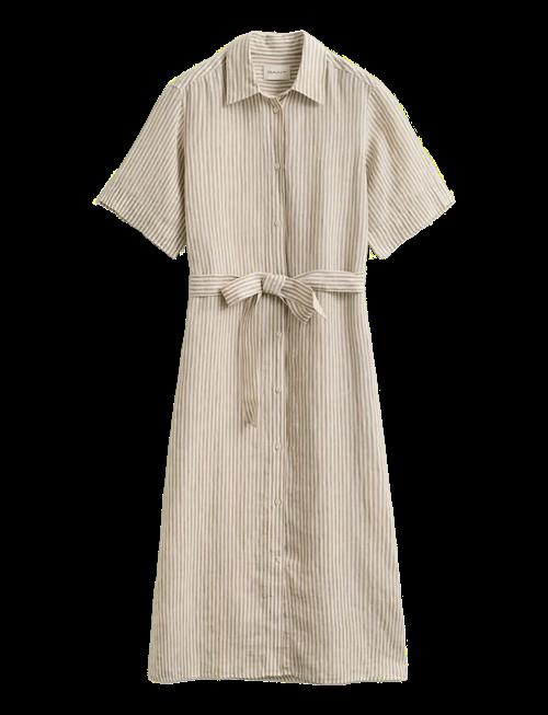 Gant | Striped Linen Ss Shirt Dress | 44
