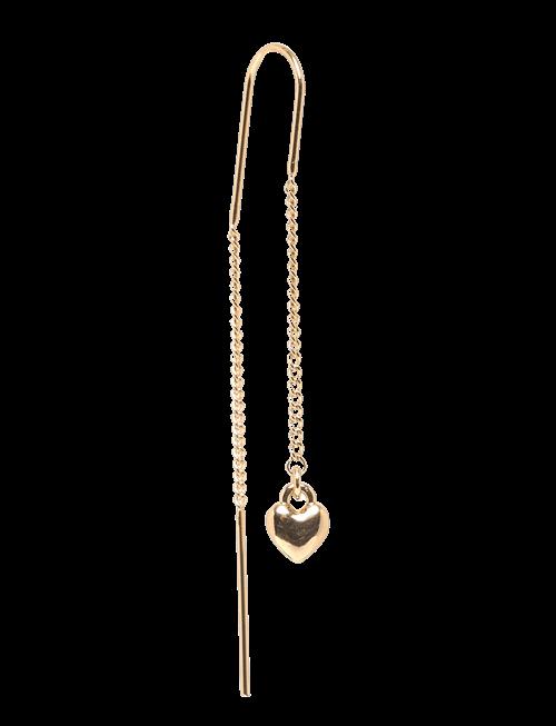 Pilgrim | Afroditte Heart Chain-Earrings Gold-Plated | ONE SIZE
