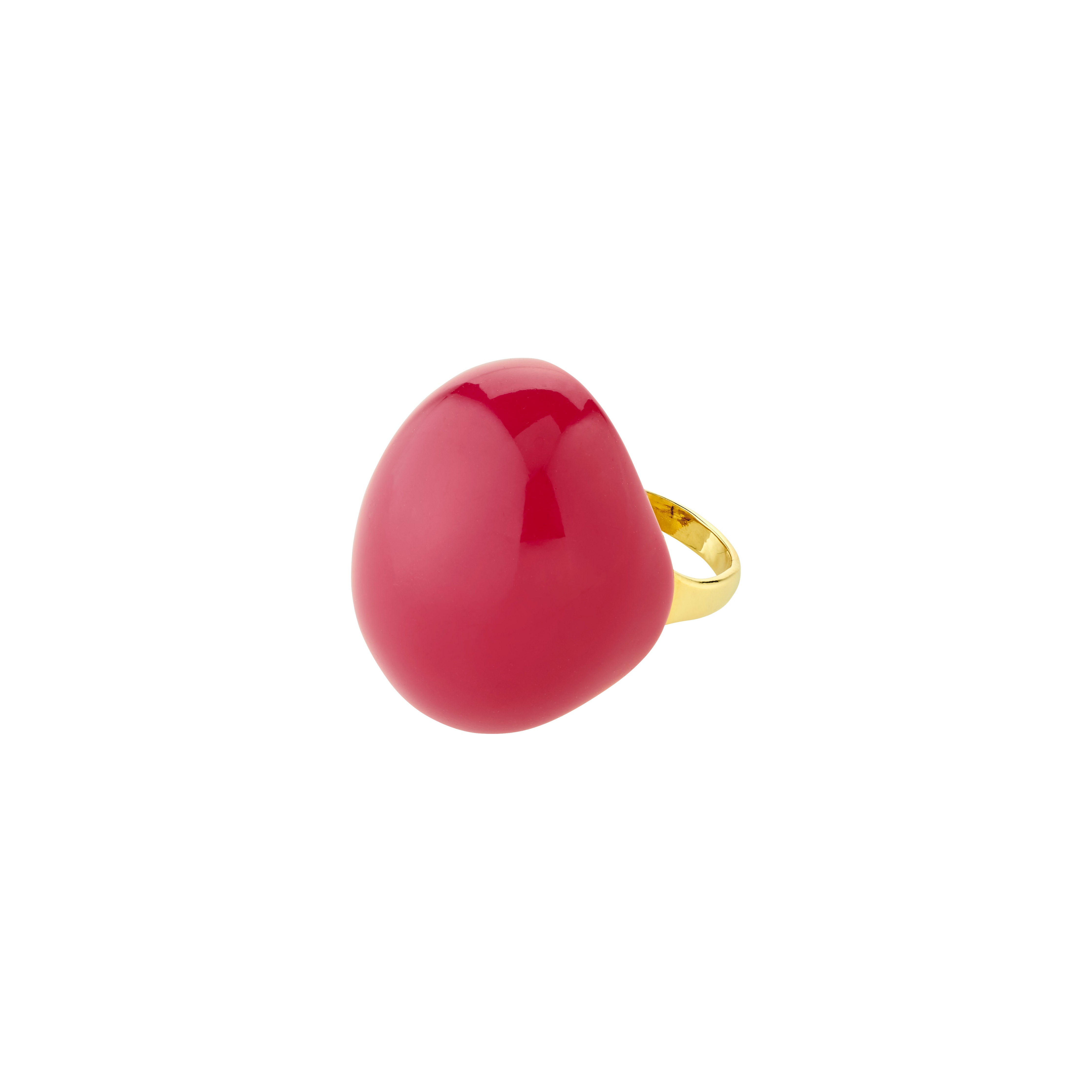 Pilgrim EVA MELOCHE X PILGRIM ring guldbelagt/pink