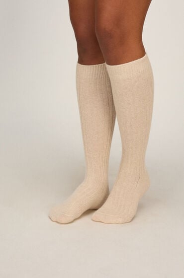 Hunkemöller Cashmere Blended Sokker Beige
