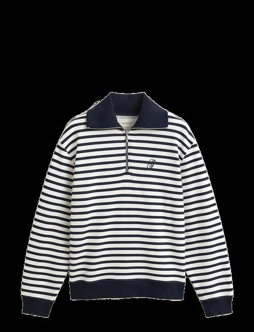 Gant | Striped Half Zip Sweat | M