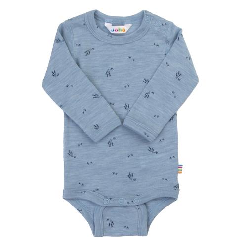 Joha Baby Body Blue Melange  Blue Melange 70 cm  Blå  70 cm  Drenge