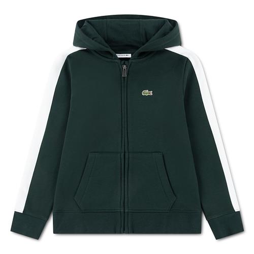 Lacoste Hættetrøje Med Fuld Lynlås I Farveblok-design Sinople  Sinople 104 cm  Grøn  104 cm  Drenge