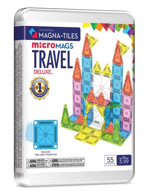 Magna-Tiles Micro Mags Rejsesæt Med 55 Dele Deluxe  Multi One Size  Hvid  One Size 3+ Years unisex