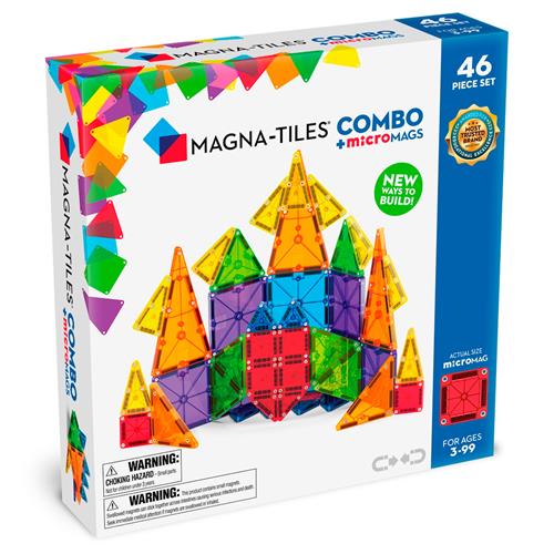 Magna-Tiles Magna-Tiles + MicroMAGS Combo 46 Stk.  Multi One Size  Hvid  One Size 3+ Years unisex