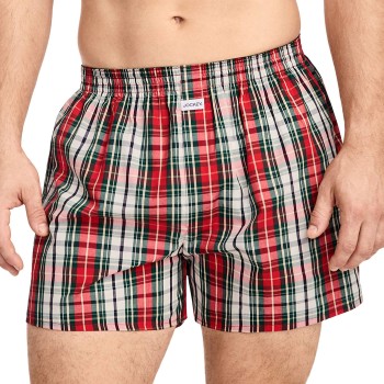 Jockey Woven Poplin Boxer Shorts Rød bomuld 2XL Herre