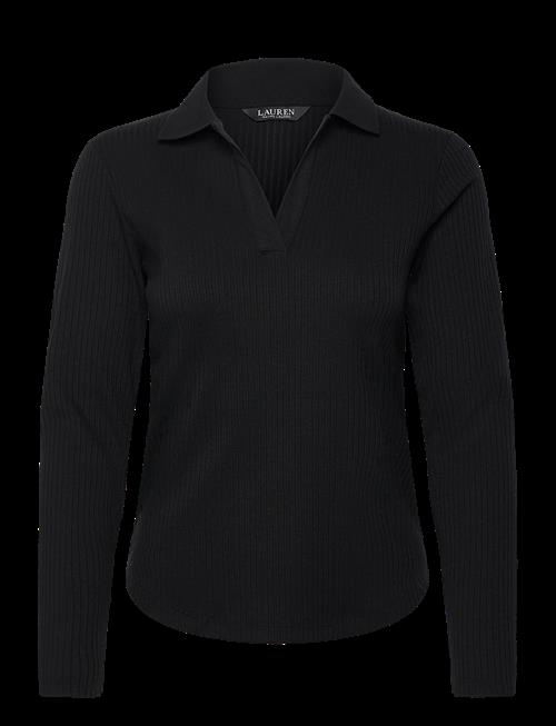 Lauren Ralph Lauren | Rib-Knit Long-Sleeve Polo Top | M