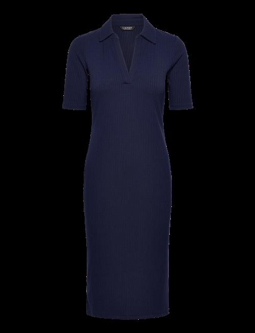 Lauren Ralph Lauren | Rib-Knit Elbow-Sleeve Polo Dress | L