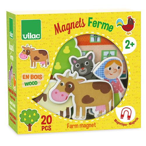 Vilac 20 Stk. Magneter Farm  Yellow One Size  Gul  One Size  unisex