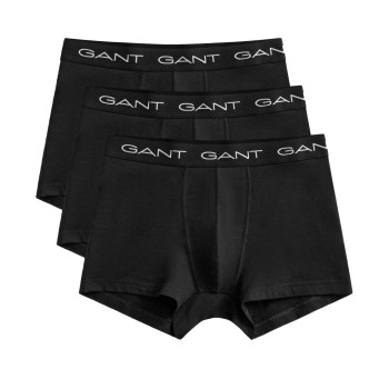 Gant 3P Basic Cotton Trunks Sort bomuld Large Herre