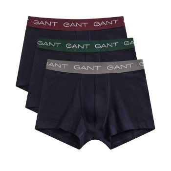 Gant 3P Basic Cotton Trunks Mørkblå bomuld X-Large Herre