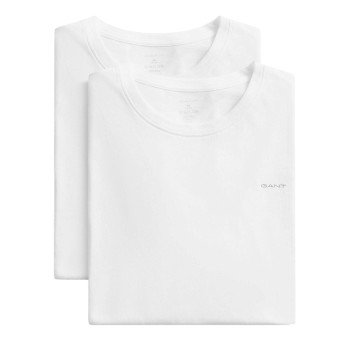 Gant 2P Basic Crew Neck T-Shirt Hvid bomuld Large Herre