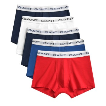 Gant 5P Basic Trunks Rød/Blå bomuld X-Large Herre