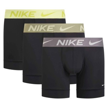 Nike 9P Everyday Essentials Micro Boxer Brief Sort/Grå polyester Large Herre
