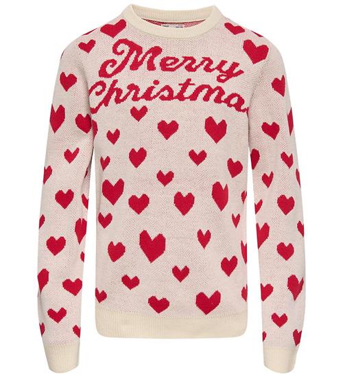 Kids Only Bluse - Strik - KogXmas - Birch/Merry Christmas