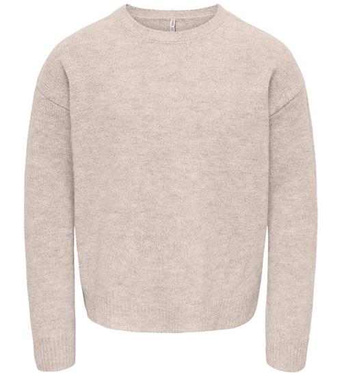 Kids Only Bluse - Strik - KogOlivia - Humus/Melange