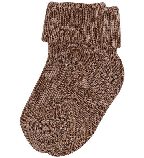 MP Strømper - Uld - Rib - Brown Sienna
