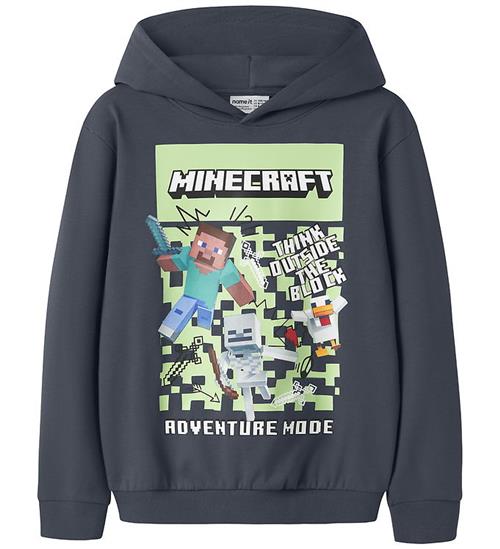 Name It Hættetrøje - Minecraft - NkmSalva - Ombre Blue/Think out