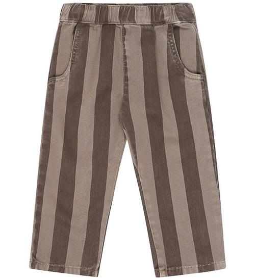 The New Siblings Bukser - Baggy - TnstYlas - Taupe Gray Striped