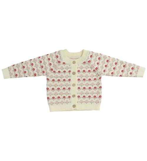 Smallstuff Cardigan - Uld - Strik - Off White m. Mønster