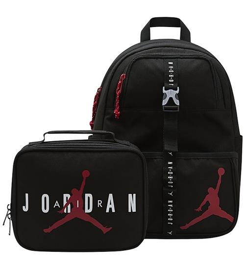Jordan Skoletaske m. Køletaske - Jam Air - Sort m. Rød