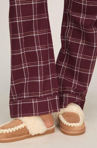 Hunkemöller Hjemmesko Faux Suede Stitching Brun